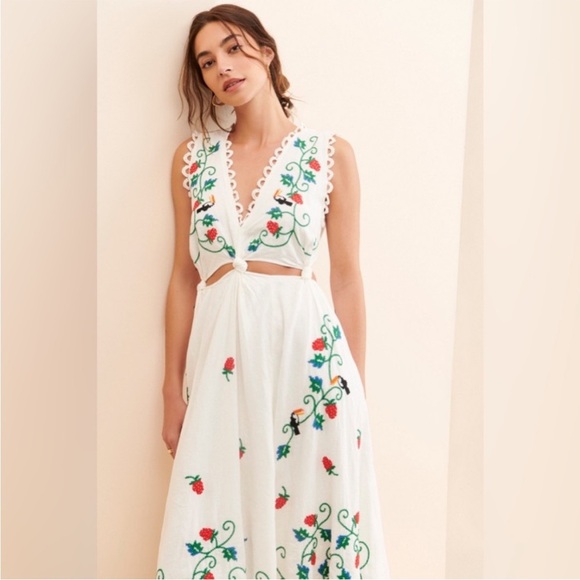 FARM Rio Cross Stitch Toucan Embroidered Dress - Picture 3 of 7